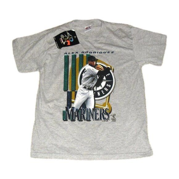 Alex Rodriguez Kids Youth Seattle Mariners Vintage 90s T-shirt Sz. Medium New